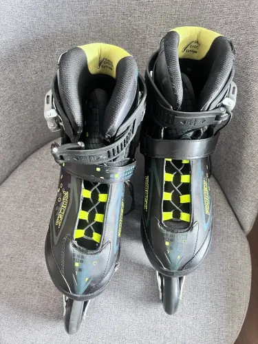 Patins In-line Roces - Base em Alumínio e Rolamentos Abec 5 (Ótimo Estado)