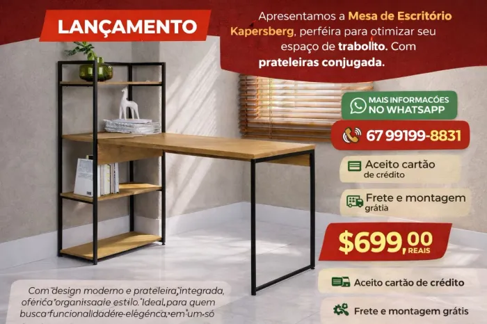 Mesa escritório nova na promoção hoje entrego garantia 
