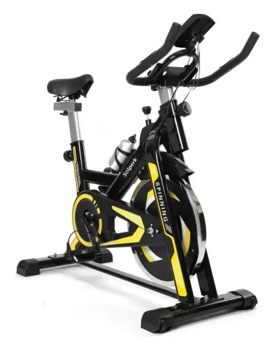 Bicicleta Spinning Com Roda De Inércia De 8kg Preto Amarelo