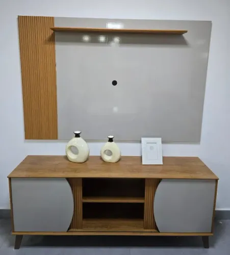 Conjunto Painel Com Rack Domo Novo