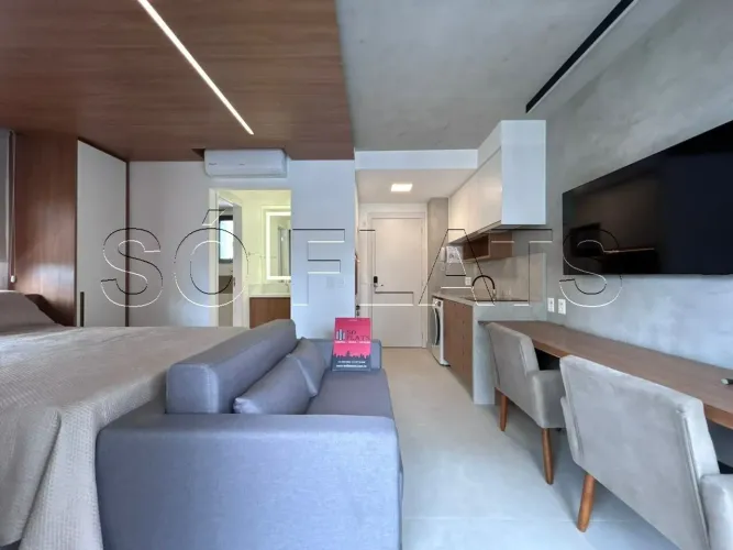 Studio Pinheiros By Passareli, flat disponível para locação contendo 27m² e 01 dormitório.