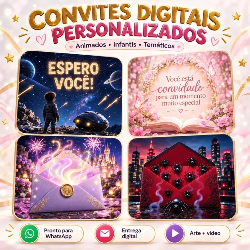 Convite virtual personalizado incrível