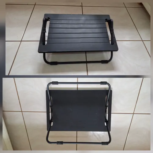 Apoio para os pés ergonômico, apoio-mdf, bom estado.