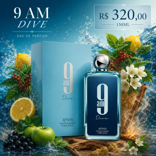 Perfume Afnan 9 Am Dive Eau De Parfum 150ml For Unisex