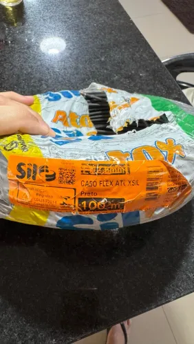 Cabo Flexível 2,5mm² SIL 100 Metros Preto Atox 750V Anti Chamas