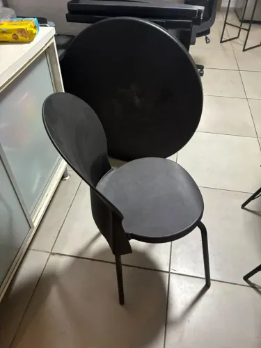Cadeira preta 6 unidades 