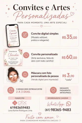 CONVITES E ARTES DIGITAIS