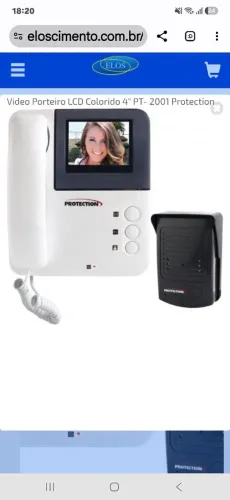 VIDEO PORTEIRO PROTECTION MODELOPT-2001 NOVO.