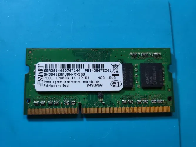 Memória RAM Notebook 4GB DDR3L Smart (No Estado / Sem Testar)