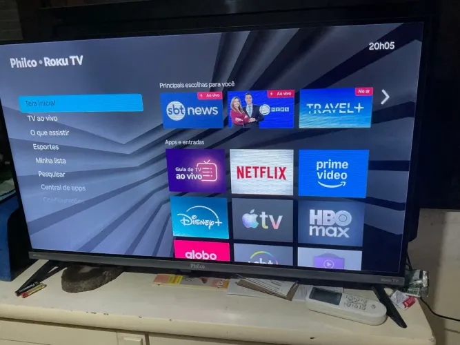 TV smart Roku Philco 32 polegadas