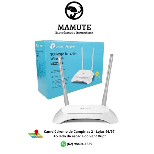 Roteador TP-Link TL-WR840N w 300Mbps 2 Antenas IPv6