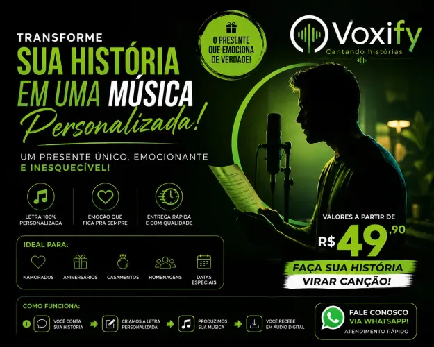 Transforme sua história em uma canção inesquecível