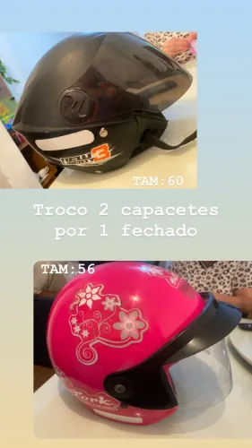 Vendo ou troco capacetes 