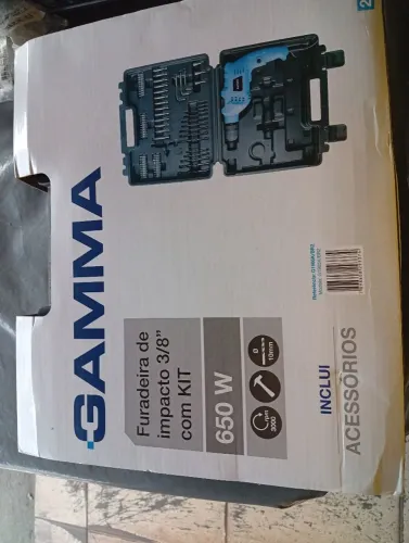 Furadeira Gamma 650w + maleta 80 itens