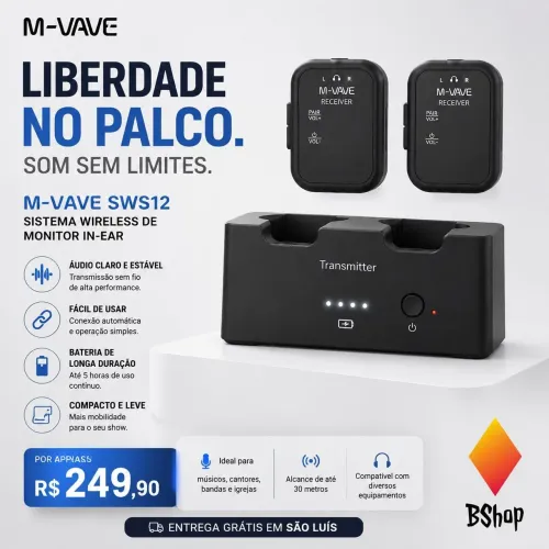 Retorno de palco M-VAVE SWS12 