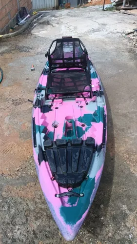 Caiaque hidro2eko tuna pro e motor pantaneiro jet turbo hélice 3.5hp