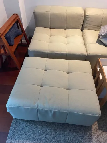Sofá Tok Stok BEGE - Linha Sofo (1 Módulo + 1 Puff)