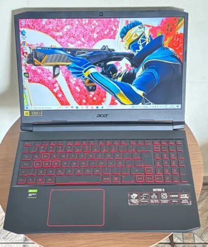 Notebook Acer Nitro 5 gamer - i5 de 10 geração - 16gb de ram - SSD de 512gb - GTX1650 TI