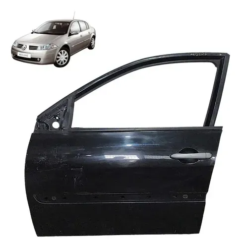 Porta Renault Megane 2007 A 2011 Dianteira Esquerda Dianteira Esquerda Preto