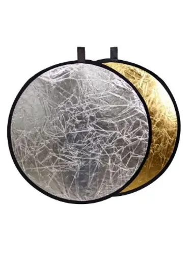 Rebatedor Fotográfico Refletor Prata e Dourado