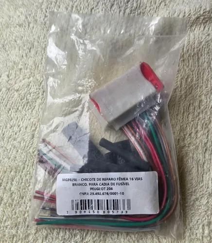 Chicote Reparo Caixa de Fusíveis Peugeot 206 - 16 Vias - Novo
