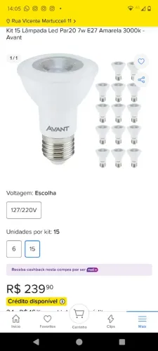 Vendo 170 lampandas Led par20 7w 3000k amarelo branco/quente AVANT ( nova na caixa)