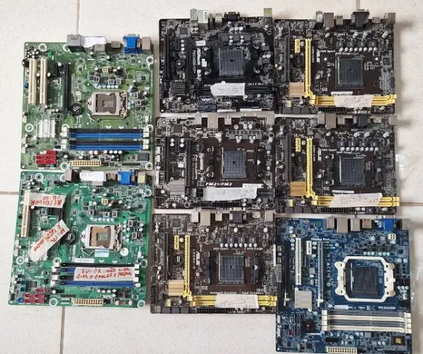 8 PLACAS MÃE 1156 E FM2+/FM2 DESKTOP COM DEFEITO