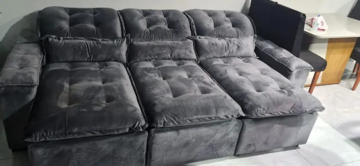 SOFA RETRATIL RECLINAVEL DE LUXO + ENTREGA GRÁTIS