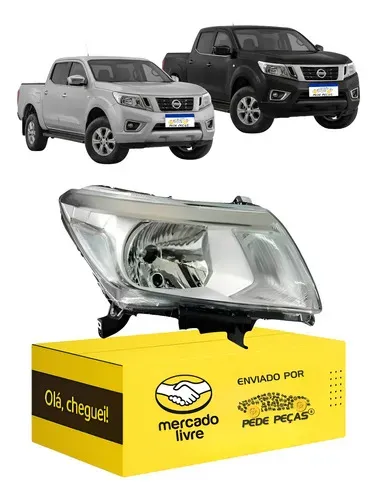 Farol Direito Nissan Frontier 2018 2019 2020 2021 Cromado Direito/passageiro