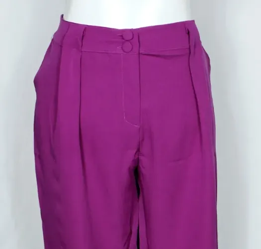 Calça social alfaiataria feminina cigarrete roxo plus size - Tamanho 56 - Ref. 5648