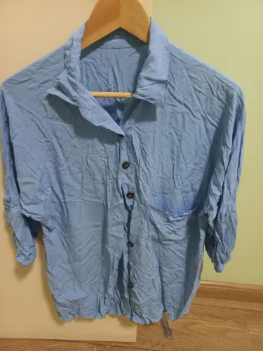 Saída de praia azul clara - Tam. G - 100% viscose - Em ótimo estado