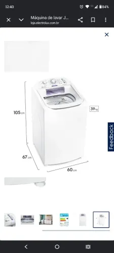 Máquina de lavar Eletrolux 11k semi nova