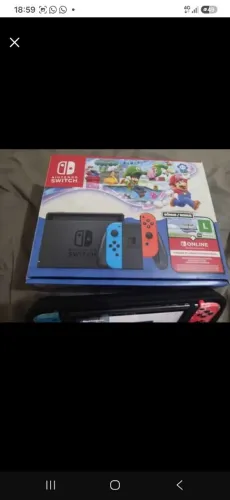 Vendo Nintendo Switch, usado 2x em perfeito estado com todos os periféricos e SD de 64gb