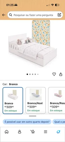 Mini Cama Montessoriana com Colchão Lua - Nova!