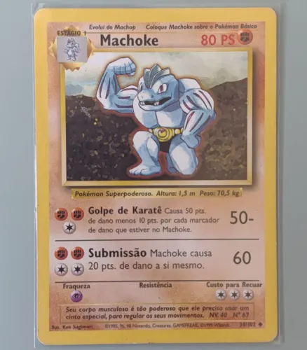 Carta Pokemon Machoke TCG original.Base set