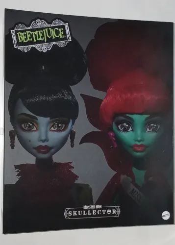 ACESSORIO BONECA MONSTER HIGH SKULLECTOR CAIXA BEETLEJUICE MISS ARGENTINA MAGICIAN ASSISTE