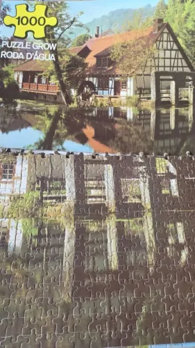 Quebra cabeça 1000 peças- Roda d'água 