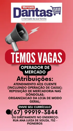 Operador de Loja - Mercado Dantas