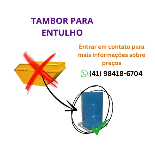 Aluguel de Tambor para Entulho | Coleta de Resíduos de Obra e Reformas