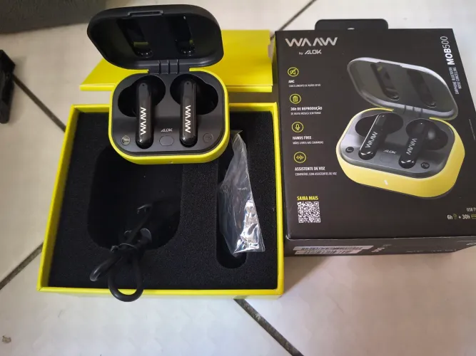 Fone bluetooth MOB500 WAAW ALOK NOVO