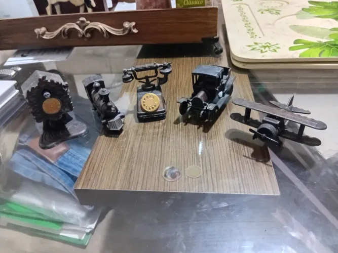 Raridade! Lote 6 Miniaturas Apontador Metal Anos 80 Hong Kong