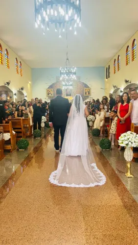 Vestido de noiva e véu!