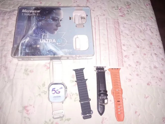Relógio smartwatch ultra ai 3 ele contém câmera entrada pra chip wi-fi YouTube Instagram 