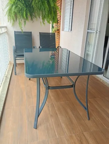 Conjunto Mesa de Varanda/Jardim + 4 Cadeiras Leroy Merlyn - Seminovo