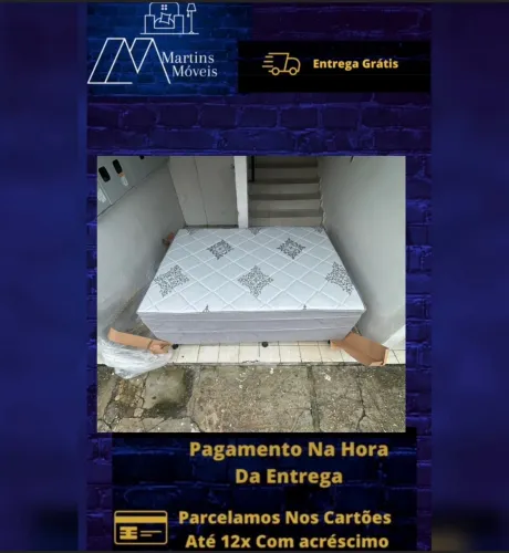 GRANDE PROMOÇÃO CAMA CASAL BOX MOLA ENSACADA CONJUGADA ENTREGA GRÁTIS  