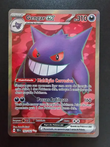 Carta Pokemon Gengar (193/162) (Nm) De forças temporais Original 