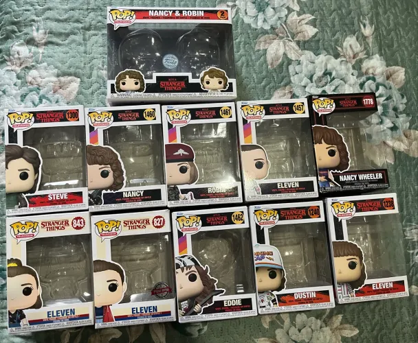 Caixas vazias com blister Funko pop stranger things