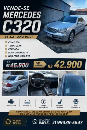 Mercedes-Benz C-320 Elegance 3.2 V6 24V 4P Aut. 2001