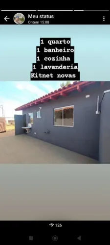 Alugo kitnet somente para pessoas solteira