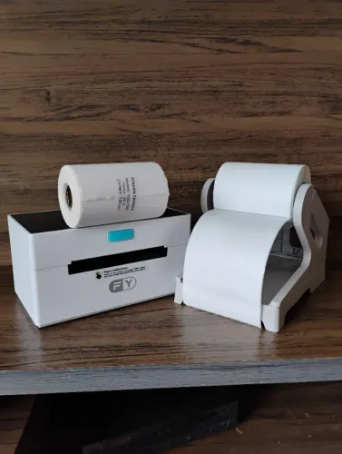 Impressora Térmica Bluetooth/USB + Suporte de Etiquetas + 2 Etiquetas Adesivas 15x10cm